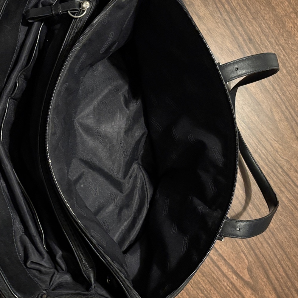 Coach Classic K1K 7434 Vintage Black Twill & Leather Carryall Bag - Picture 6 of 11